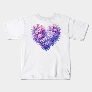 Heart Shaped Flowers Kids T-Shirt